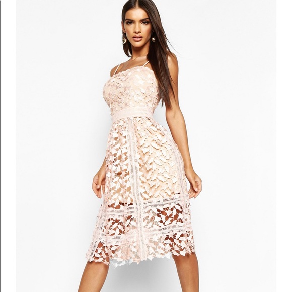 boohoo lace midi skater dress Black Lace Ruffle Sleeve Skater Midi Dress